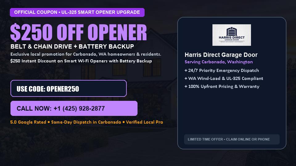 $250 OFF Smart Wi-Fi Garage Door Opener Installation in Carbonado, WA - Harris Direct Garage Door